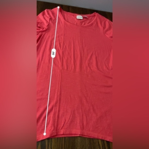 Zenergy by Chicos size 0 women’s small tunic coral pink 3/4 sleeve top comfy - Picture 11 of 14